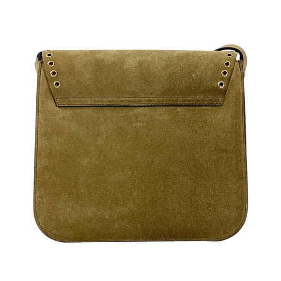 ISABEL MARANT ÉTOILE Mela Eyelet Bag Tan Brown Suede Gold Grommets Handbag Purse - Picture 3 of 10